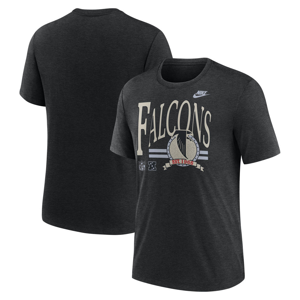 NFL Atlanta Falcons Nike Rewind Triblend T-Shirt - Black
