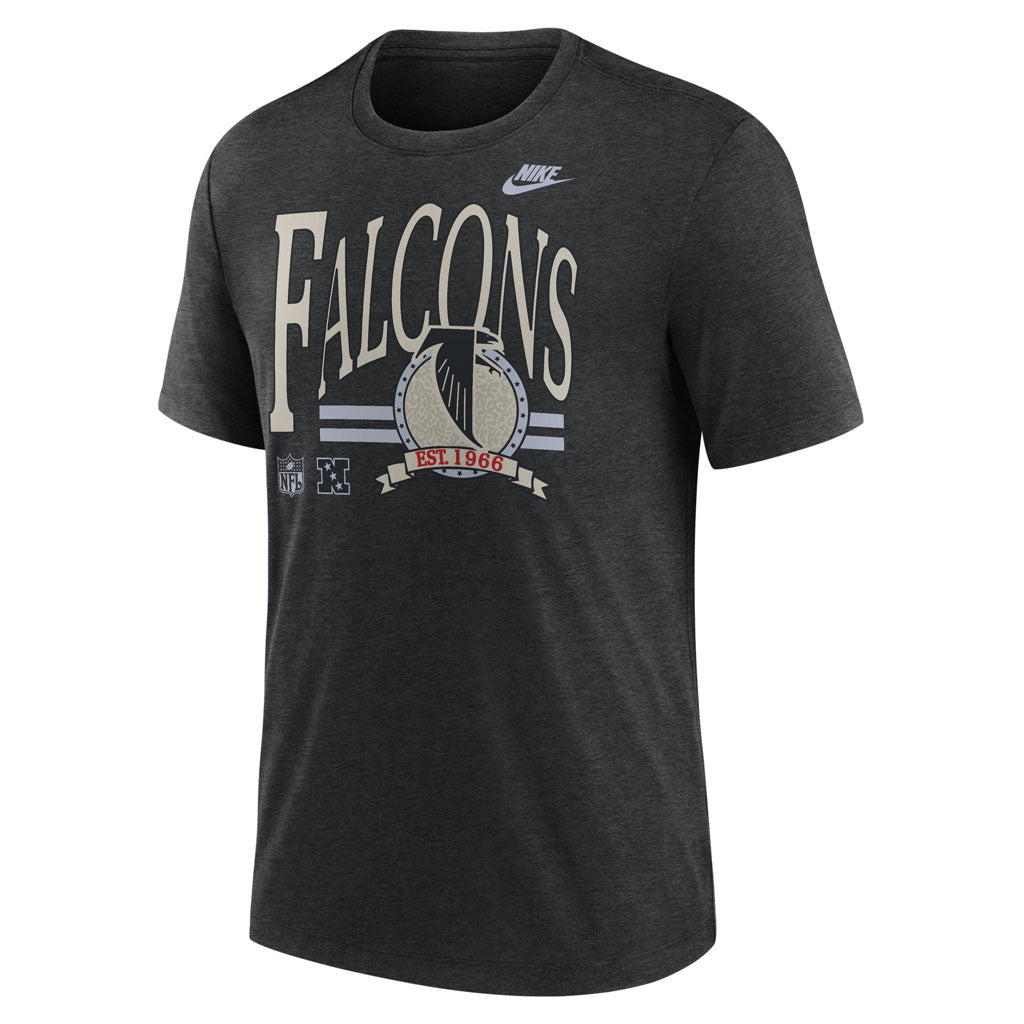 NFL Atlanta Falcons Nike Rewind Triblend T-Shirt - Black