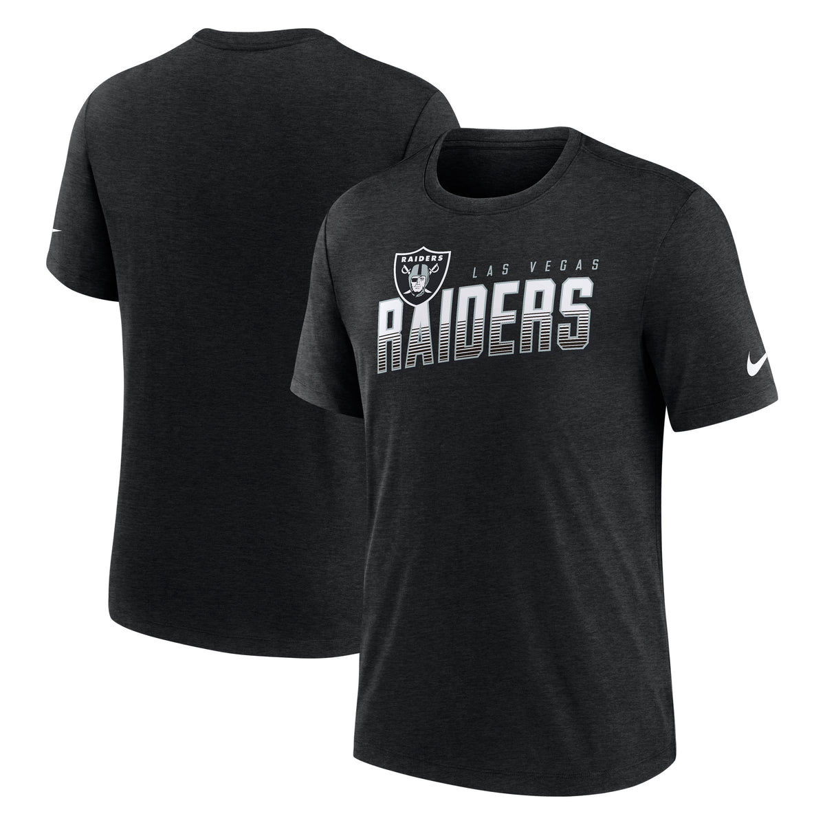 NFL Las Vegas Raiders Nike Slant Route Triblend T-Shirt- Black