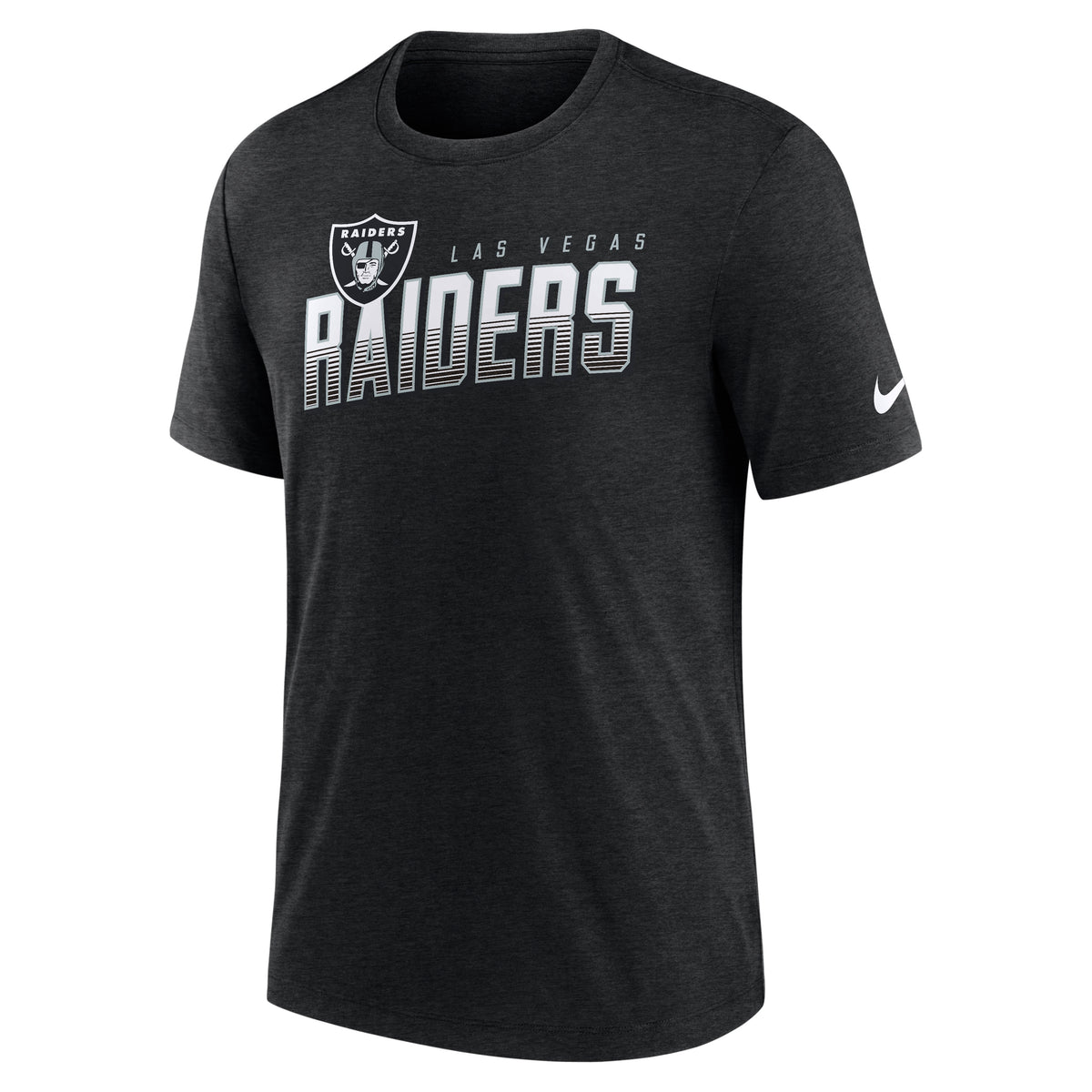 NFL Las Vegas Raiders Nike Slant Route Triblend T-Shirt- Black