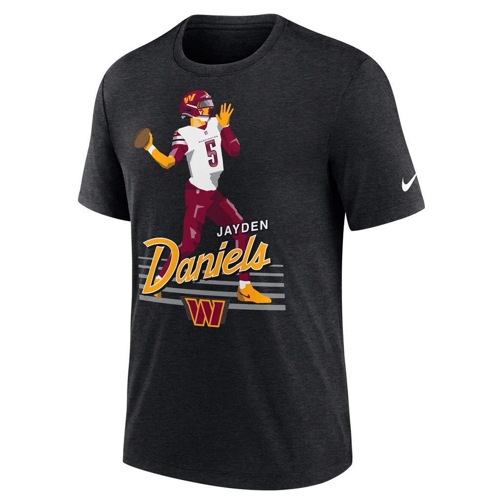 NFL Washington Commanders Jayden Daniels Nike Player Pack Triblend T-Shirt - Black