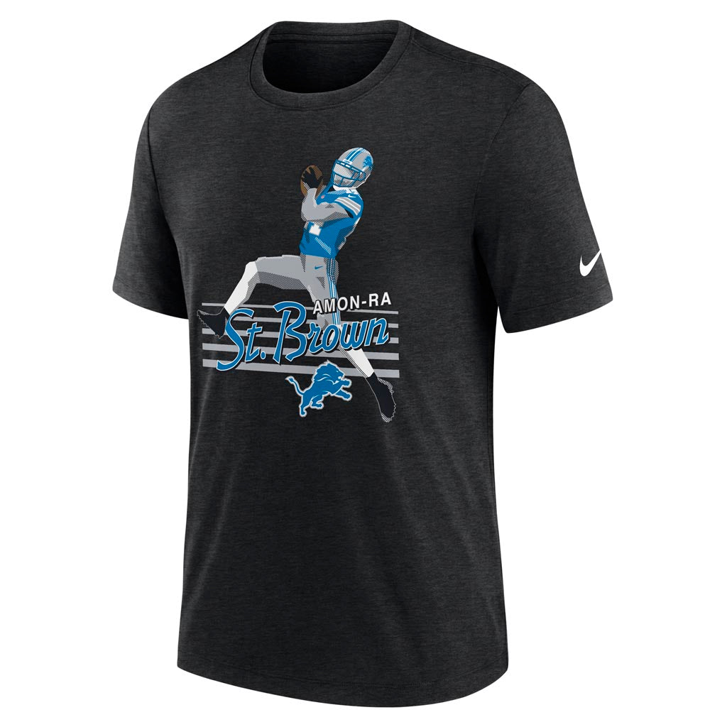 NFL Detroit Lions Amon-Ra St. Brown Nike Player Pack Triblend T-Shirt - Black