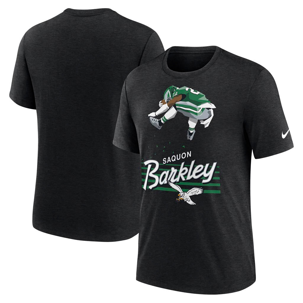 NFL Philadelphia Eagles Saquon Barkley Nike Player Pack Triblend T-Shirt - Black