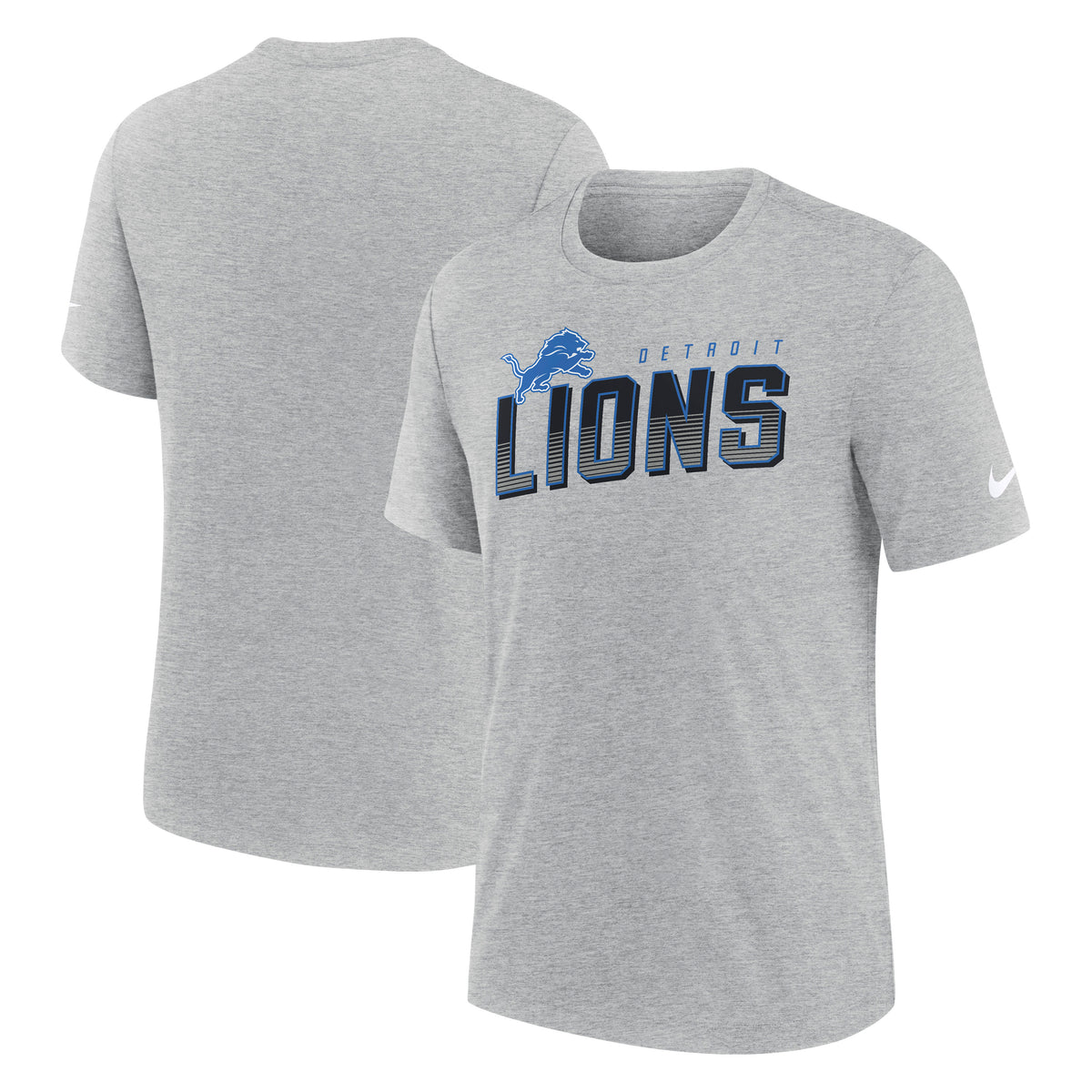 NFL Detroit Lions Nike Slant Route Triblend T-Shirt- Heather Gray