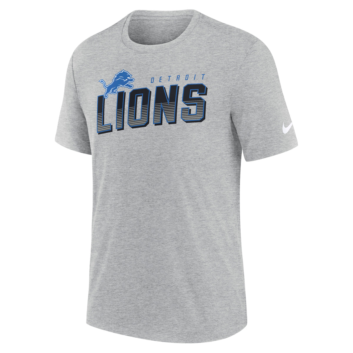 NFL Detroit Lions Nike Slant Route Triblend T-Shirt- Heather Gray