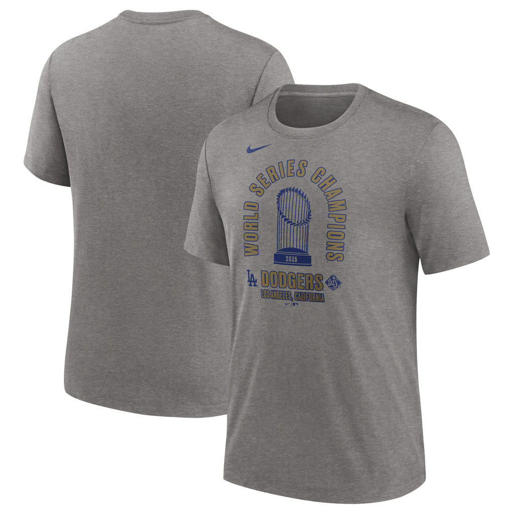 MLB Los Angeles Dodgers Nike 2025 World Series Champions Join Forces T-Shirt - Heather gray
