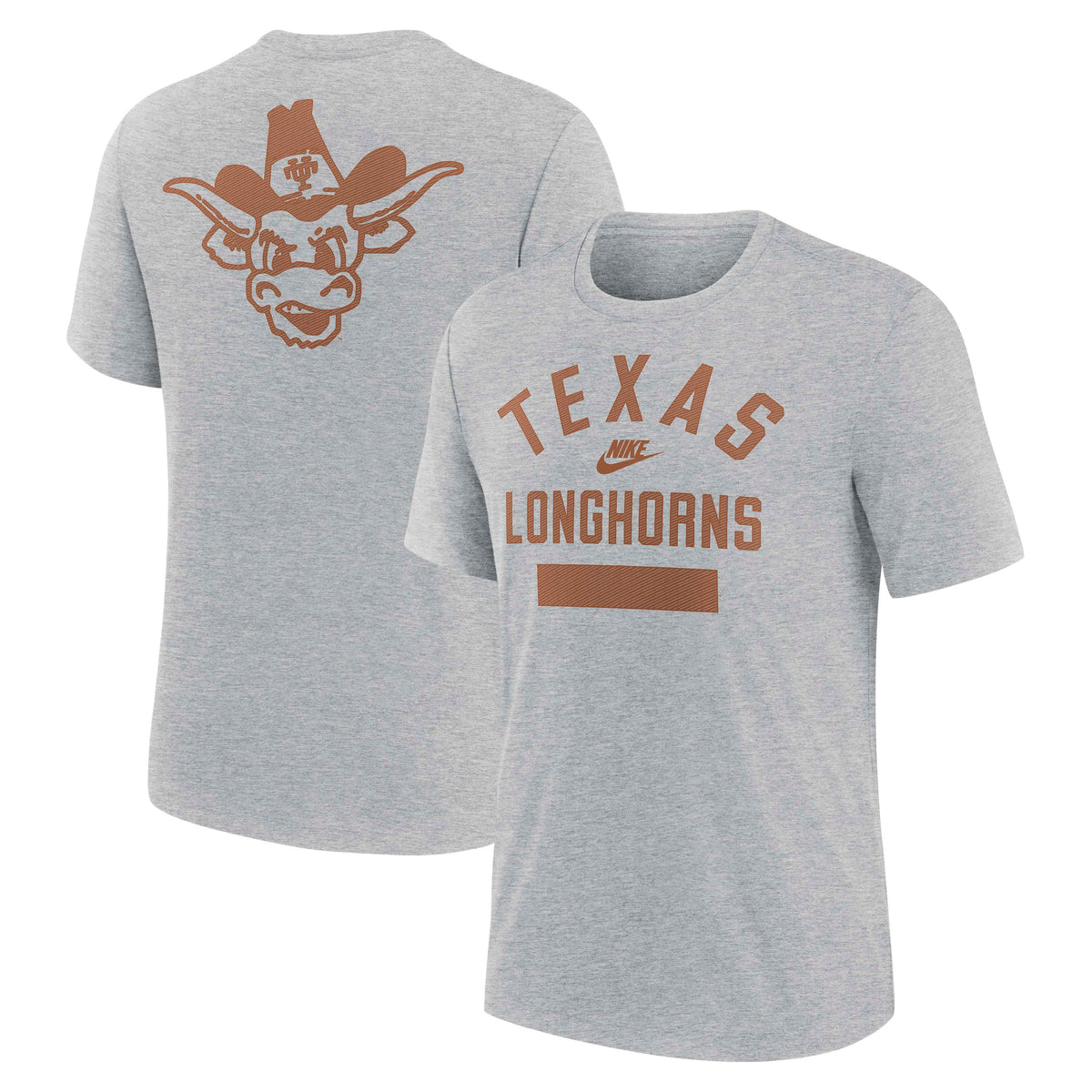 NCAA Texas Longhorns Nike 2 Hit Triblend T-Shirt- Heather Gray