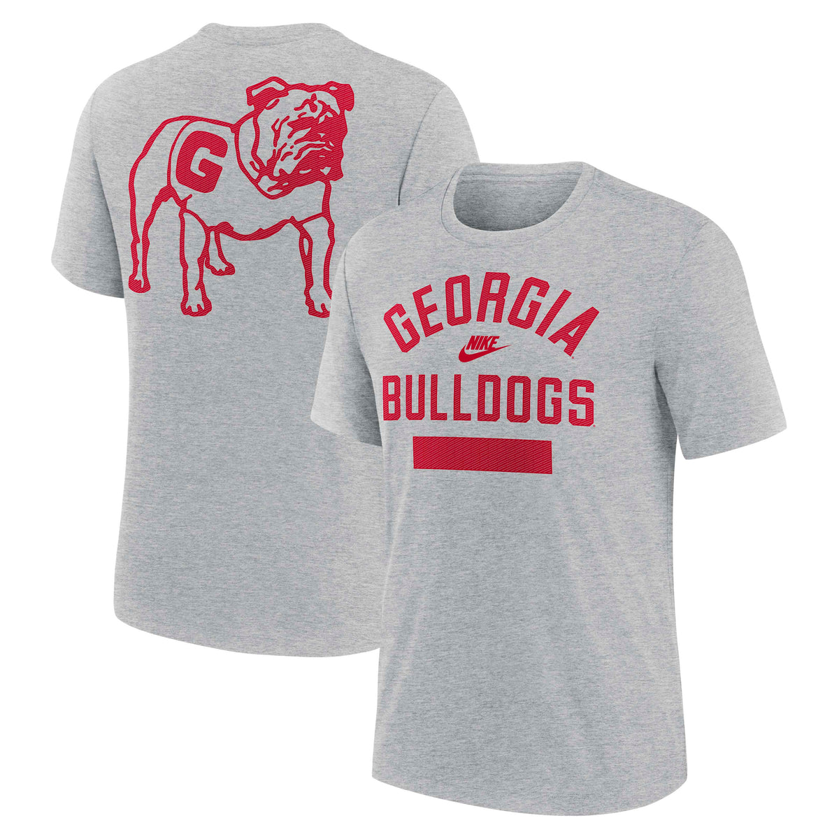 NCAA Georgia Bulldogs Nike 2 Hit Triblend T-Shirt- Heather Gray