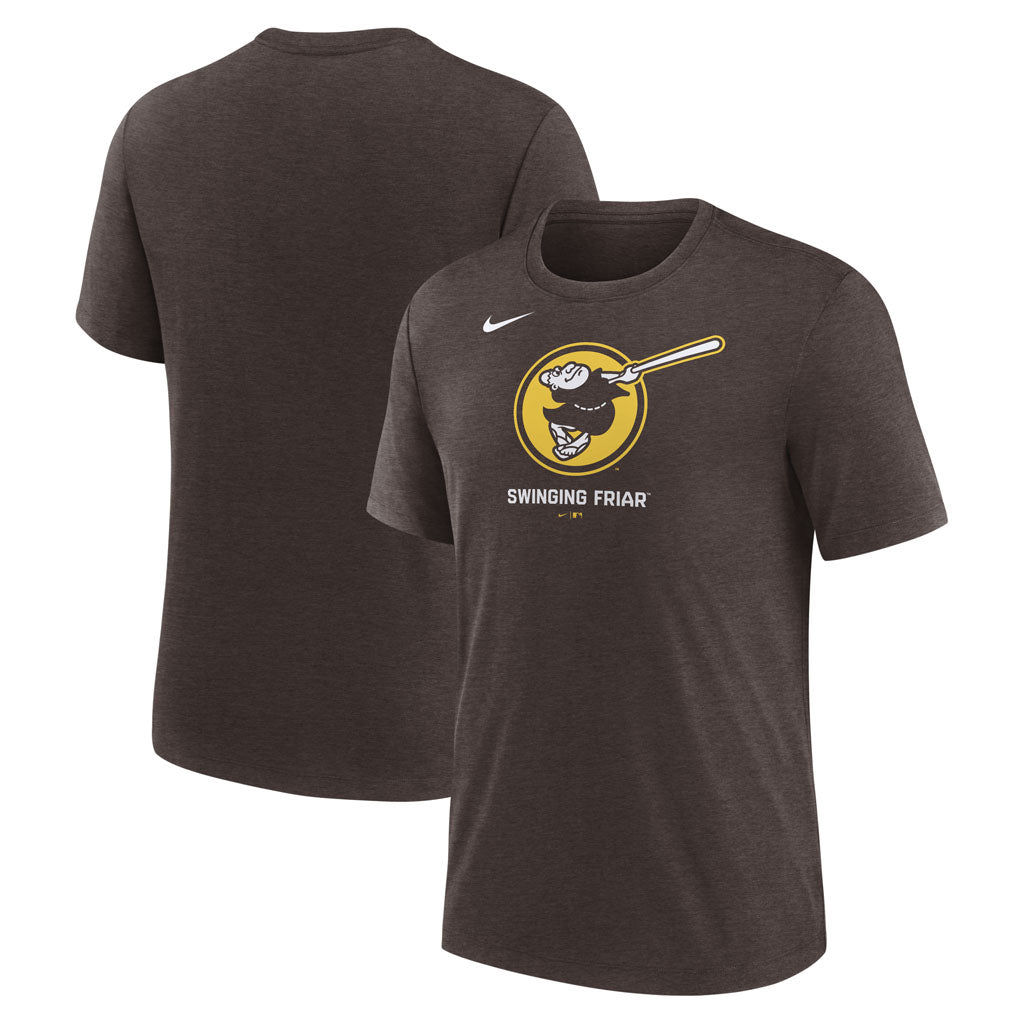 MLB San Diego Padres Nike Logo Triblend T-Shirt - Brown