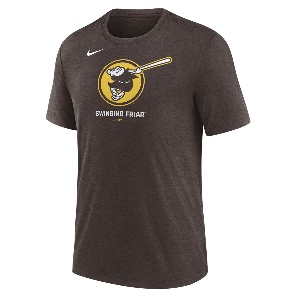 MLB San Diego Padres Nike Logo Triblend T-Shirt - Brown