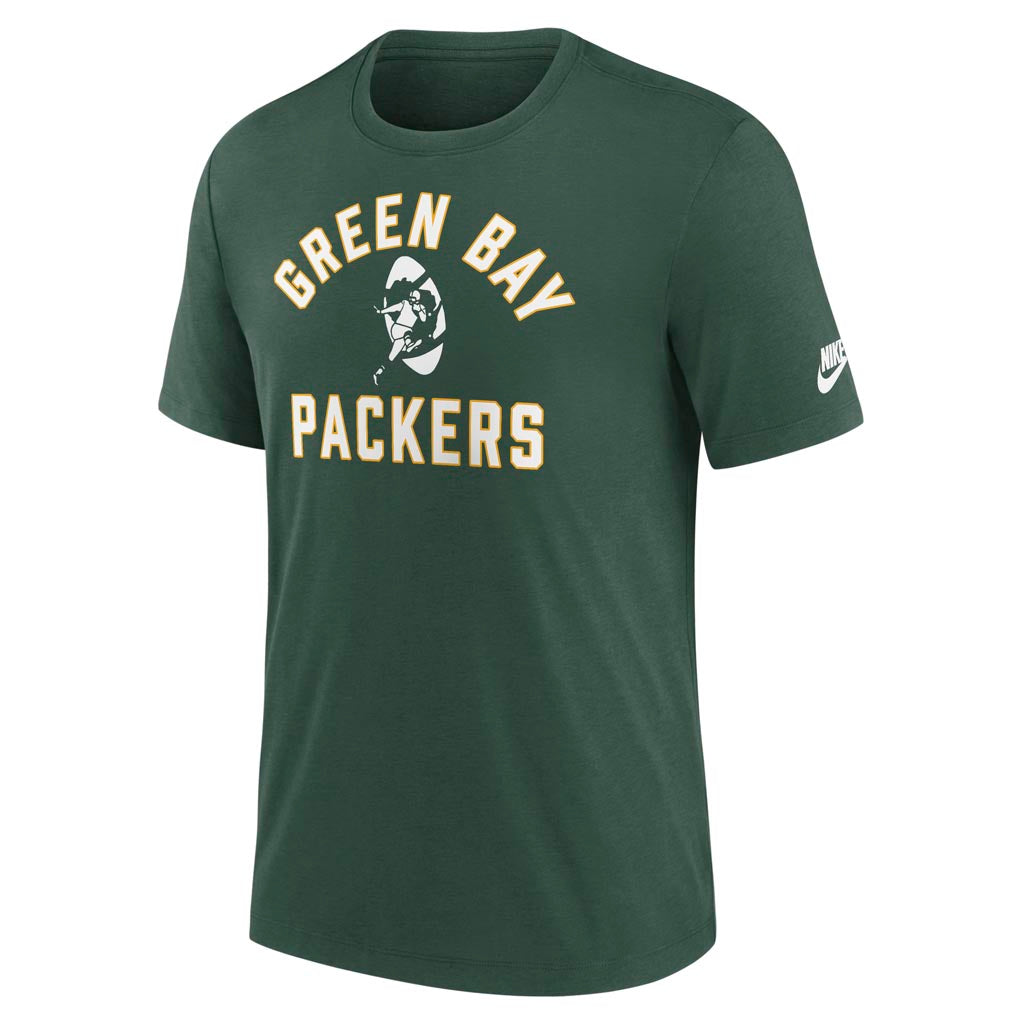 NFL Green Bay Packers Nike Tri-Blend Rewind T-Shirt - Green