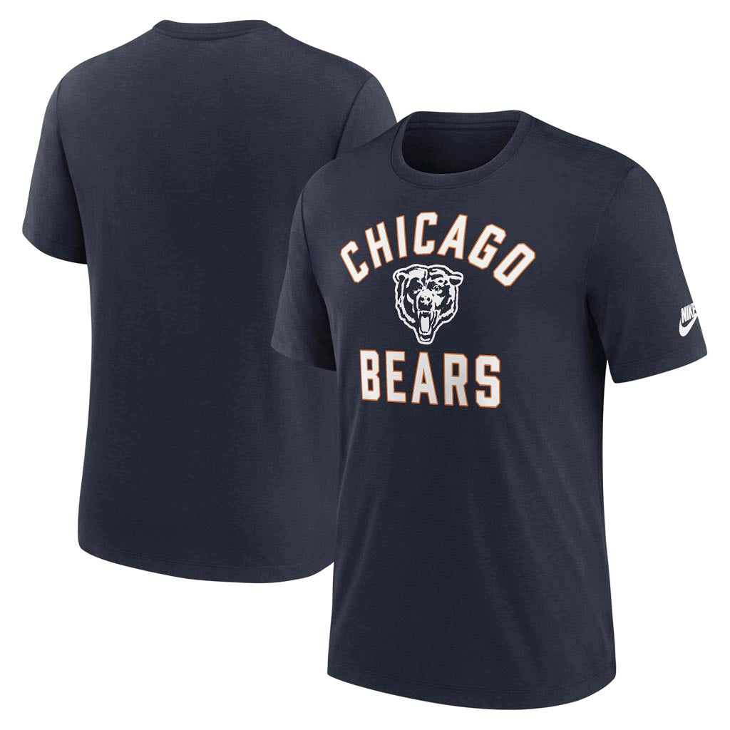 NFL Chicago Bears Nike Tri-Blend Rewind T-Shirt - Navy