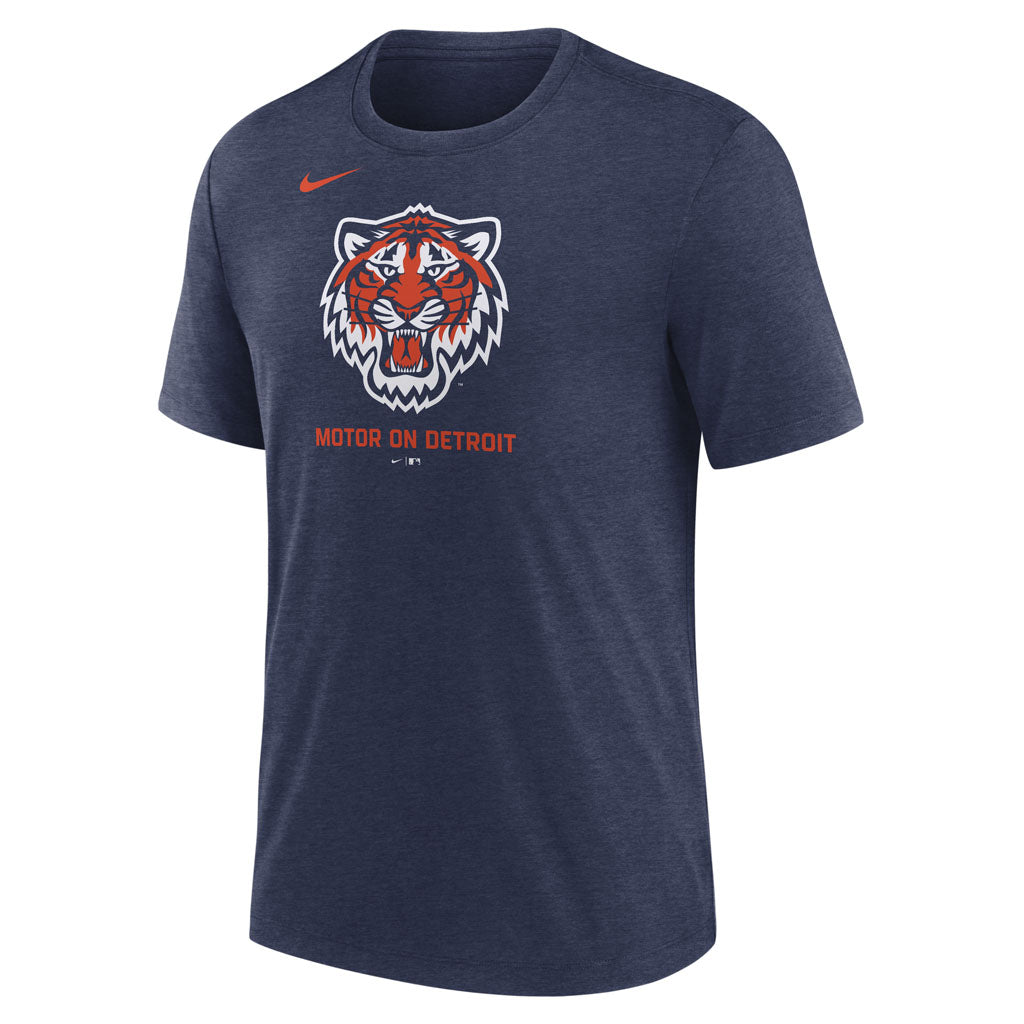 MLB Detroit Tigers Nike Logo Triblend T-Shirt - Navy