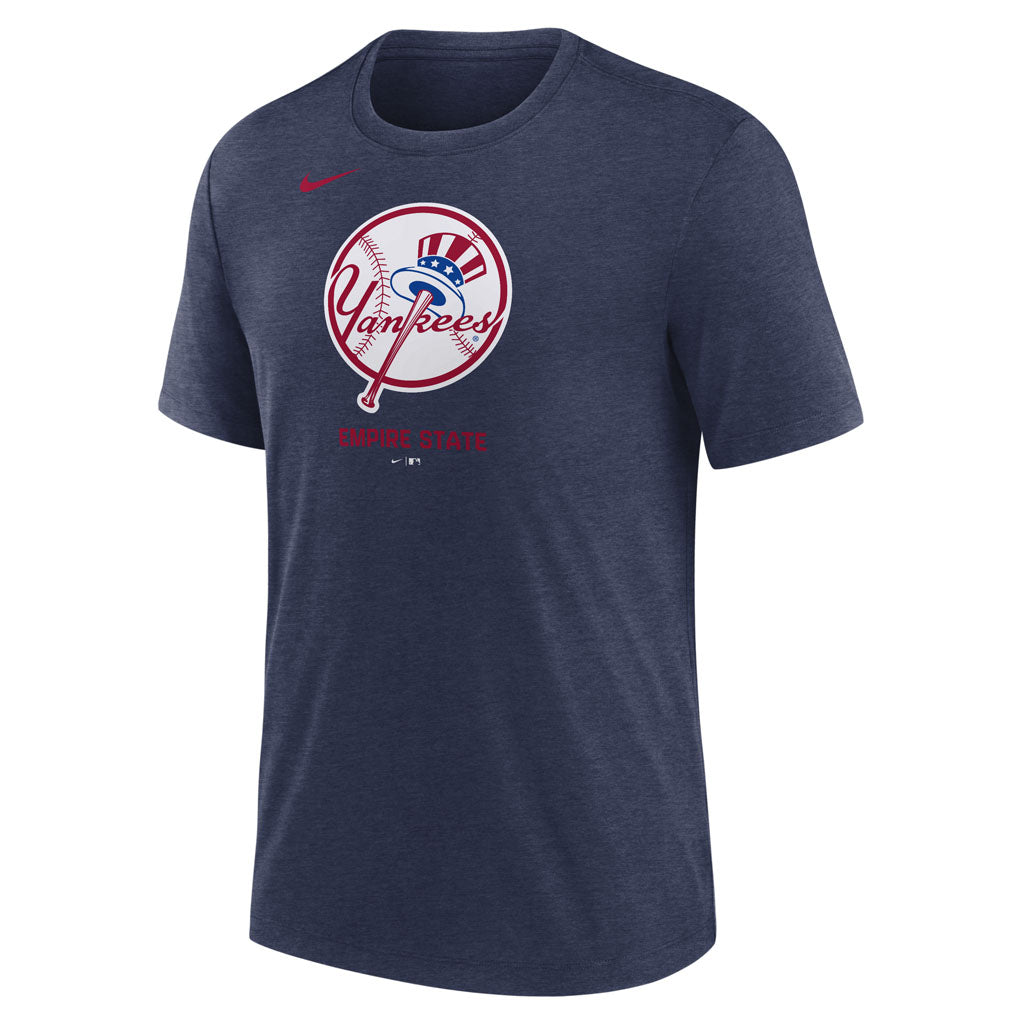 MLB New York Yankees Nike Logo Triblend T-Shirt - Navy