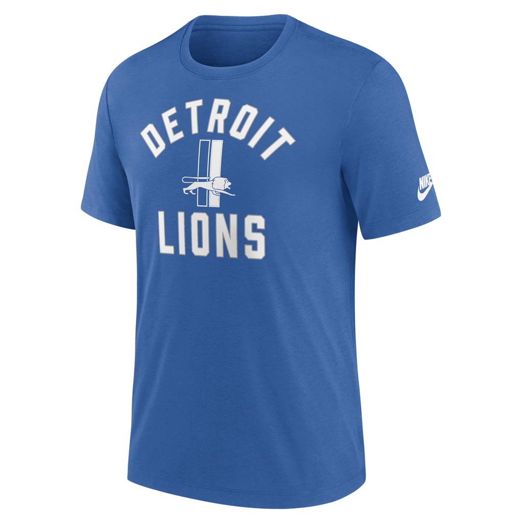 NFL Detroit Lions Nike Tri-Blend Rewind T-Shirt - Blue