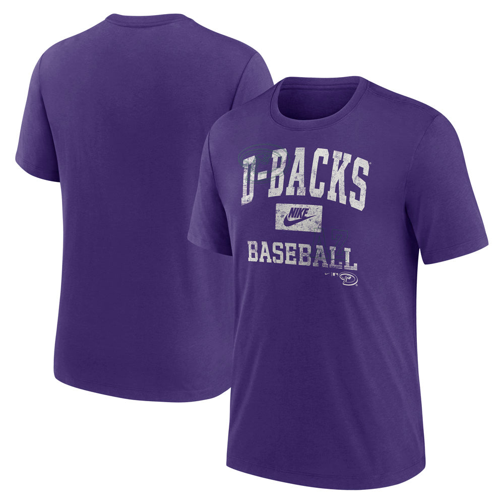MLB Arizona Diamondbacks Nike Cooperstown Arch Threads T-Shirt - Purple