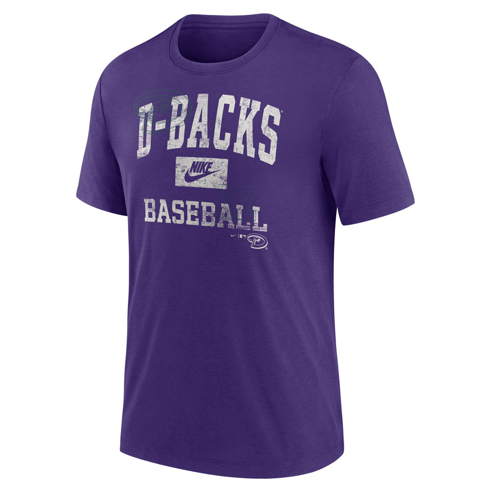 MLB Arizona Diamondbacks Nike Cooperstown Arch Threads T-Shirt - Purple