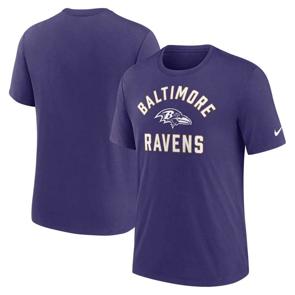 NFL Baltimore Ravens Nike Tri-Blend Rewind T-Shirt - Purple