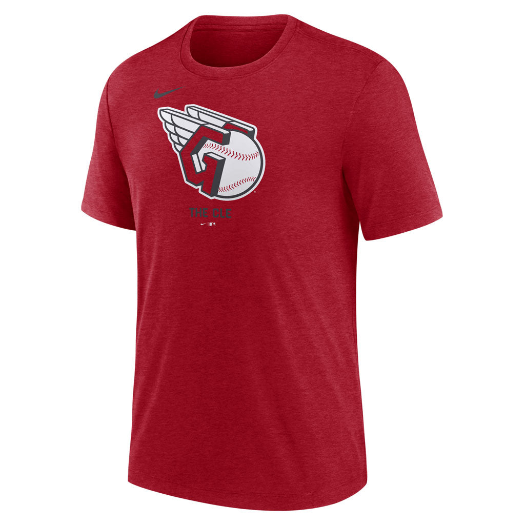 MLB Cleveland Guardians Nike Logo Triblend T-Shirt - Red
