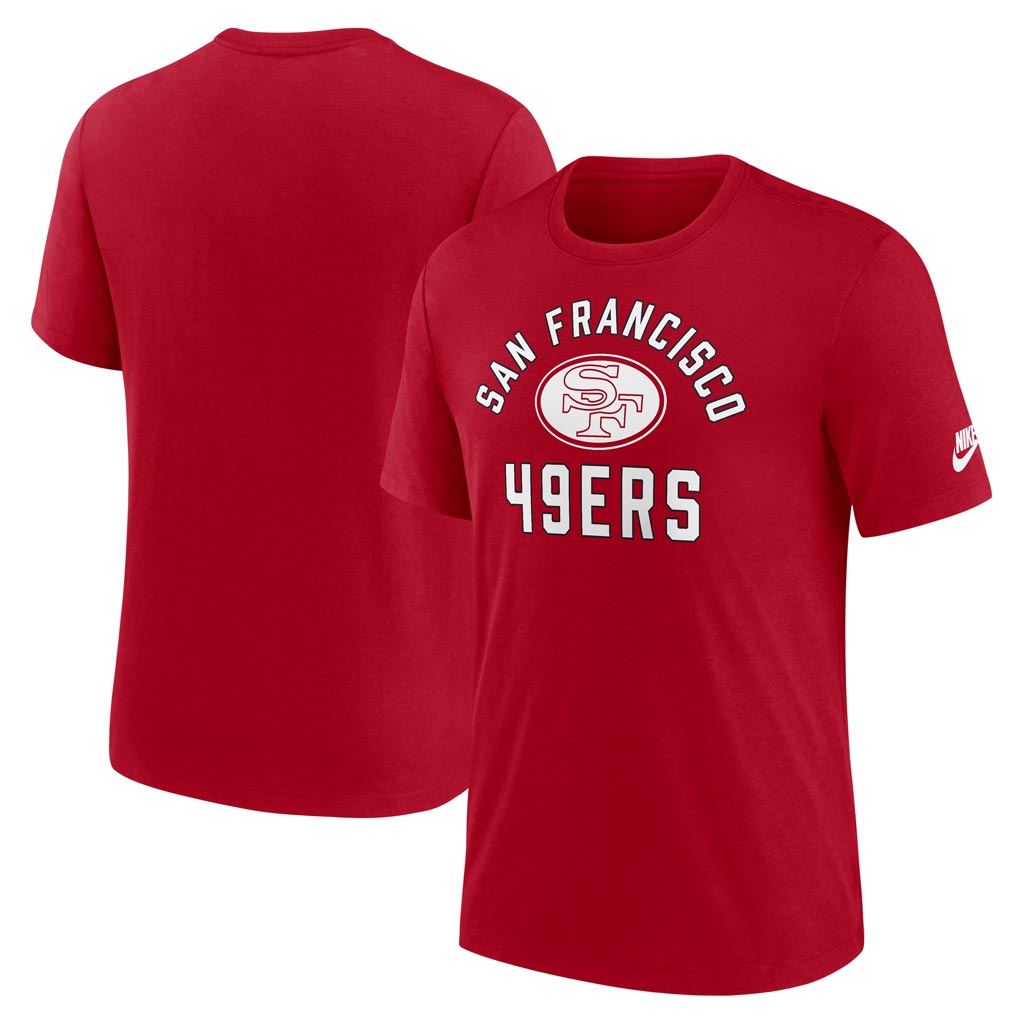 NFL San Francisco 49ers Nike Tri-Blend Rewind T-Shirt - Red