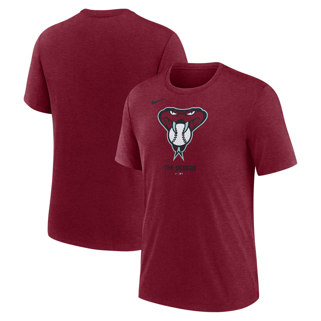 MLB Arizona Diamondbacks Nike Logo Triblend T-Shirt - Red
