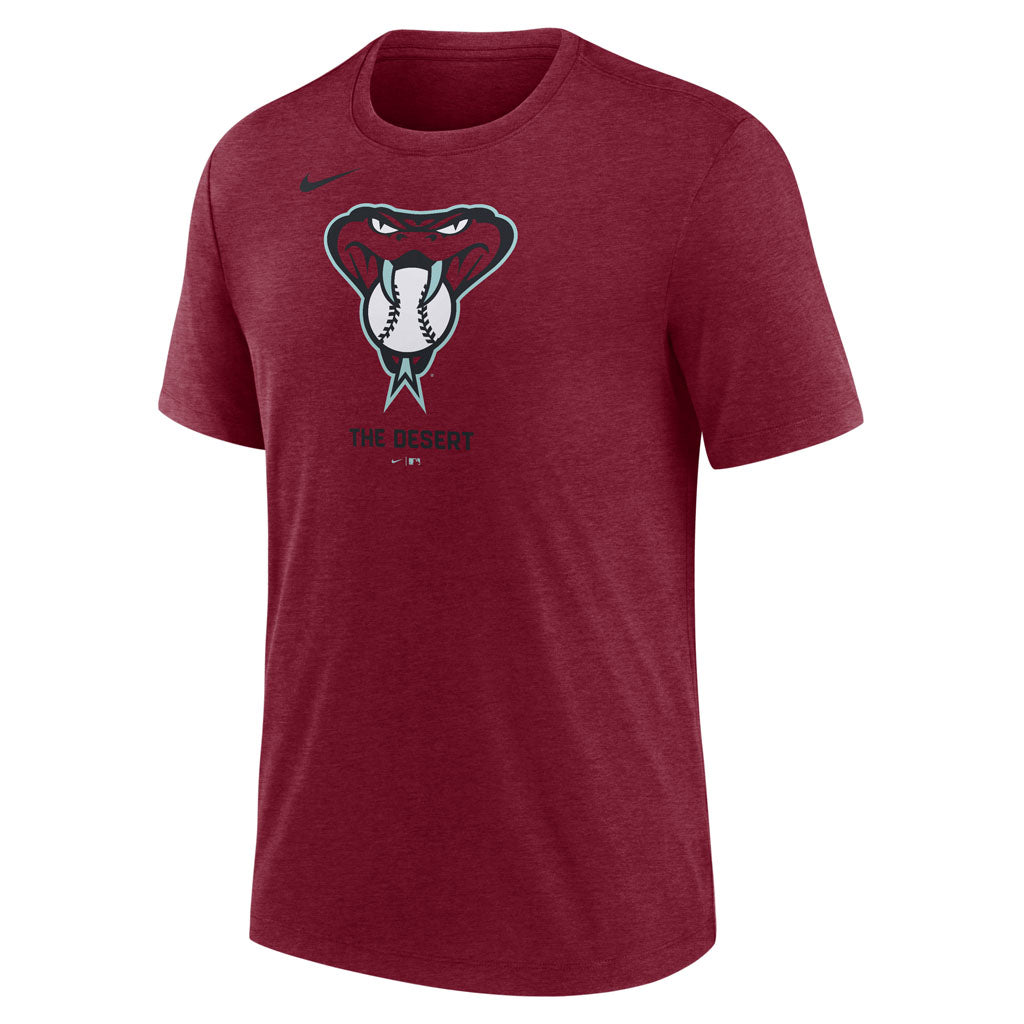 MLB Arizona Diamondbacks Nike Logo Triblend T-Shirt - Red