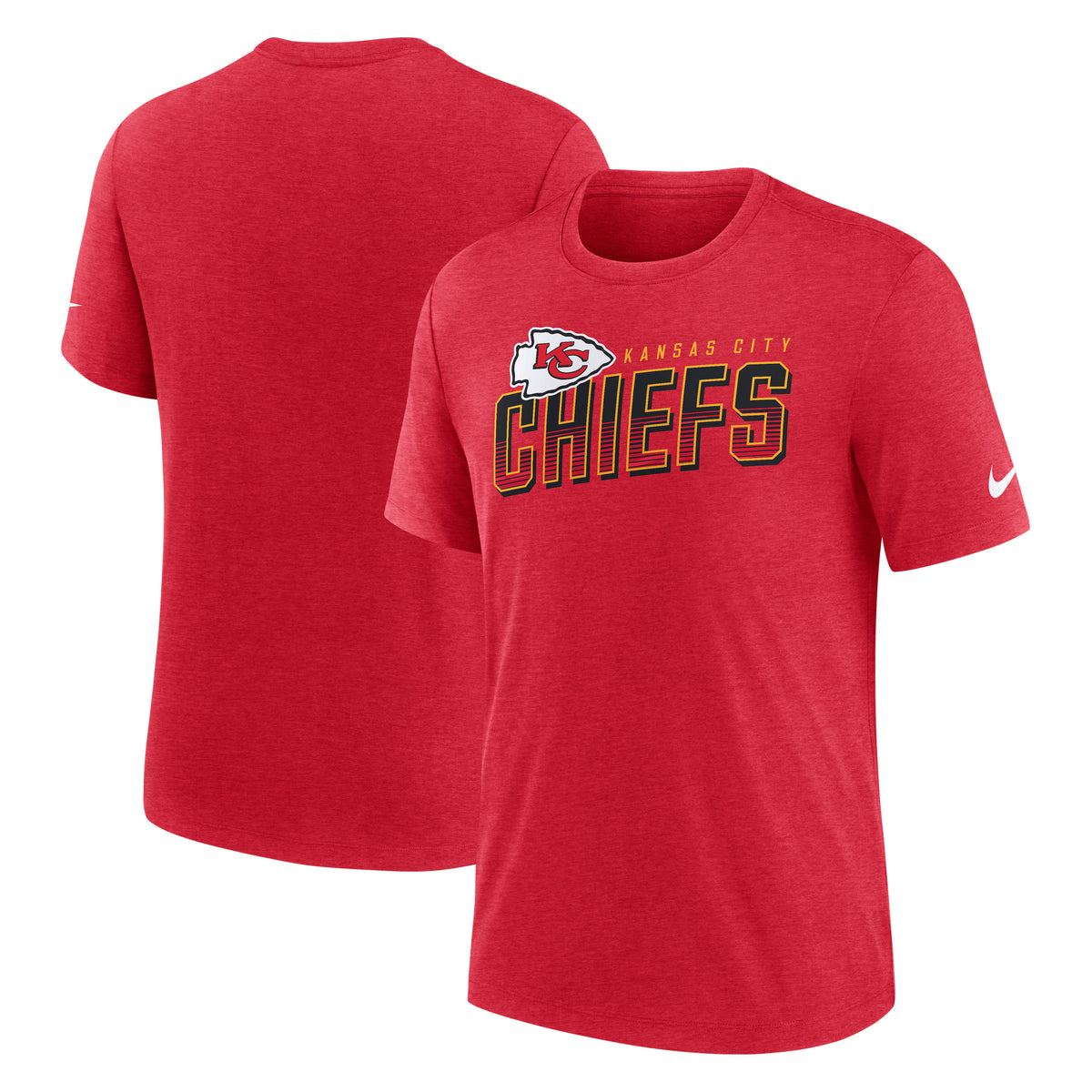 NFL Kansas City Chiefs Nike Slant Route Triblend T-Shirt- Red