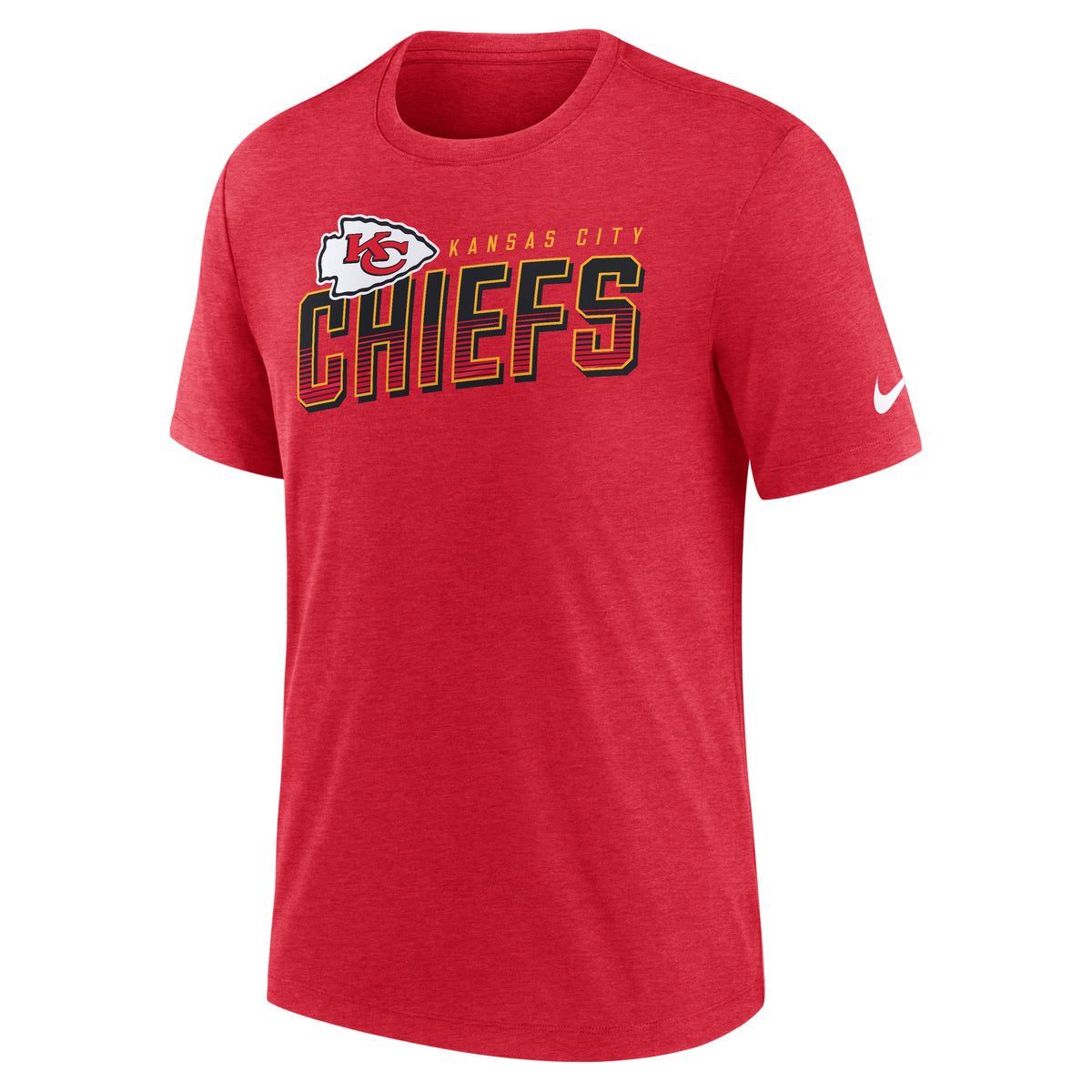 NFL Kansas City Chiefs Nike Slant Route Triblend T-Shirt- Red