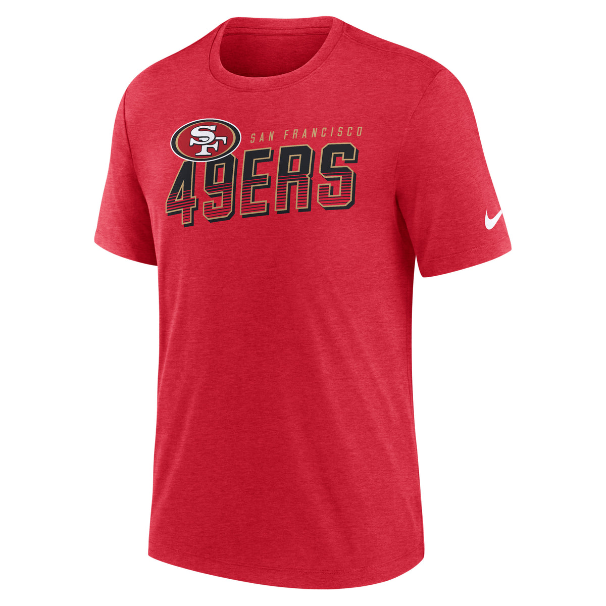 NFL San Francisco 49ers Nike Slant Route Triblend T-Shirt- Red