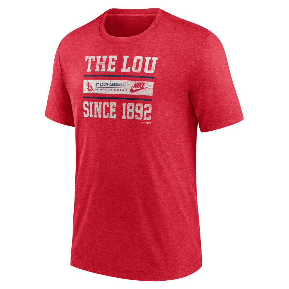 MLB St. Louis Cardinals Nike Cooperstown Stack Tri-Blend Tee