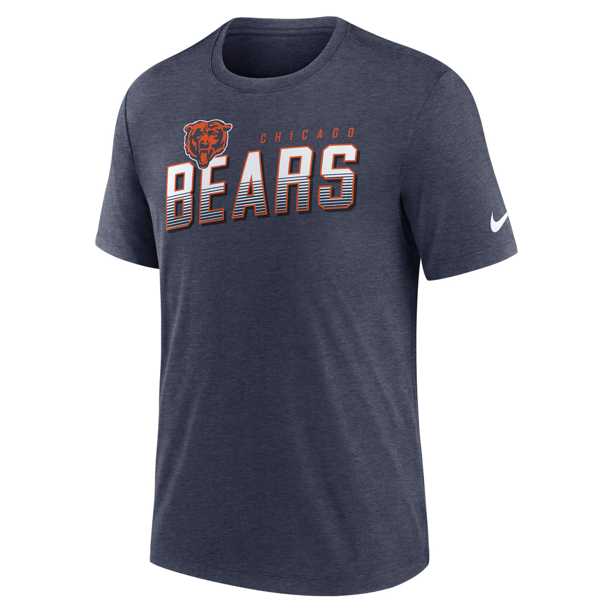 NFL Chicago Bears Nike Slant Route Triblend T-Shirt- Navy