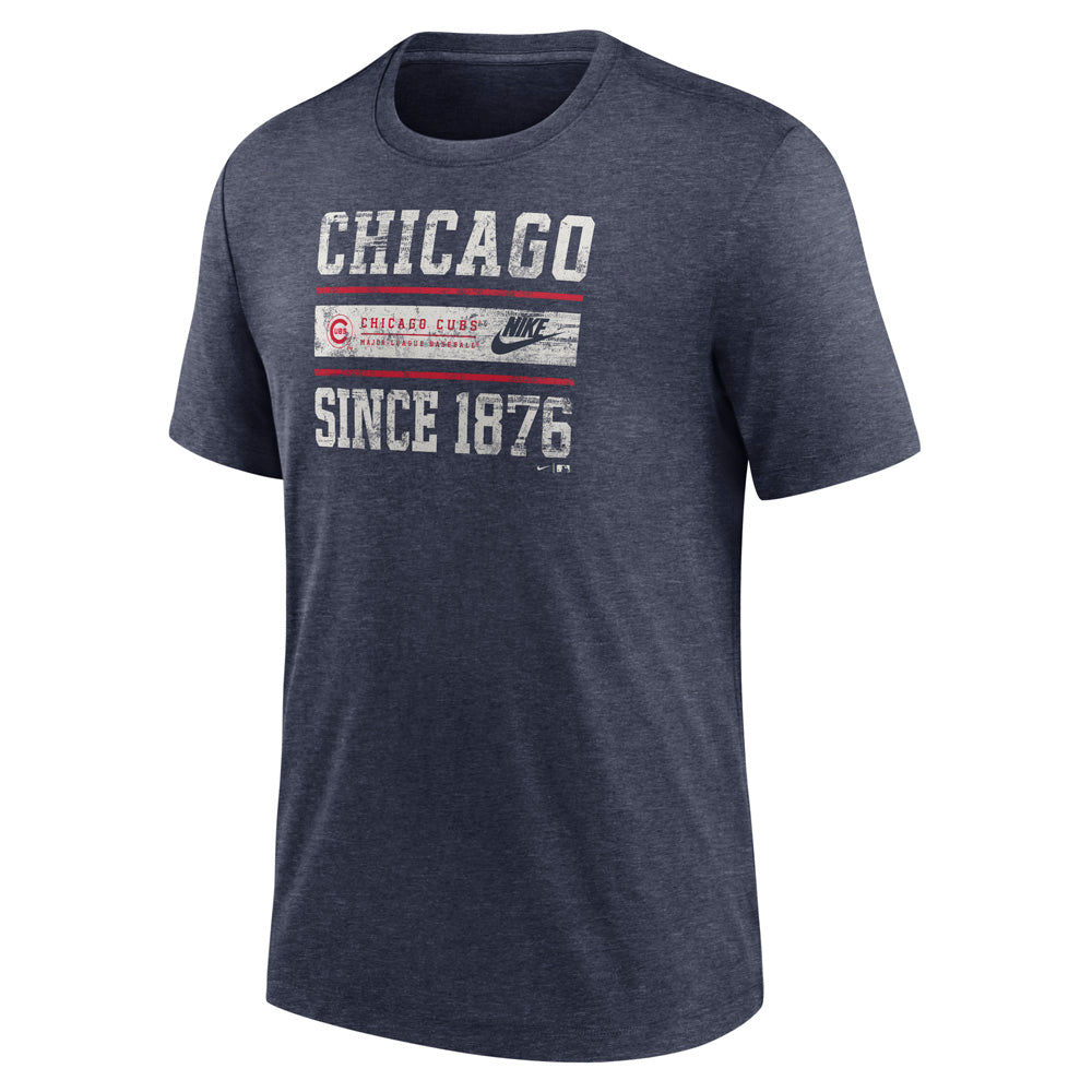 MLB Chicago Cubs Nike Cooperstown Stack Tri-Blend Tee