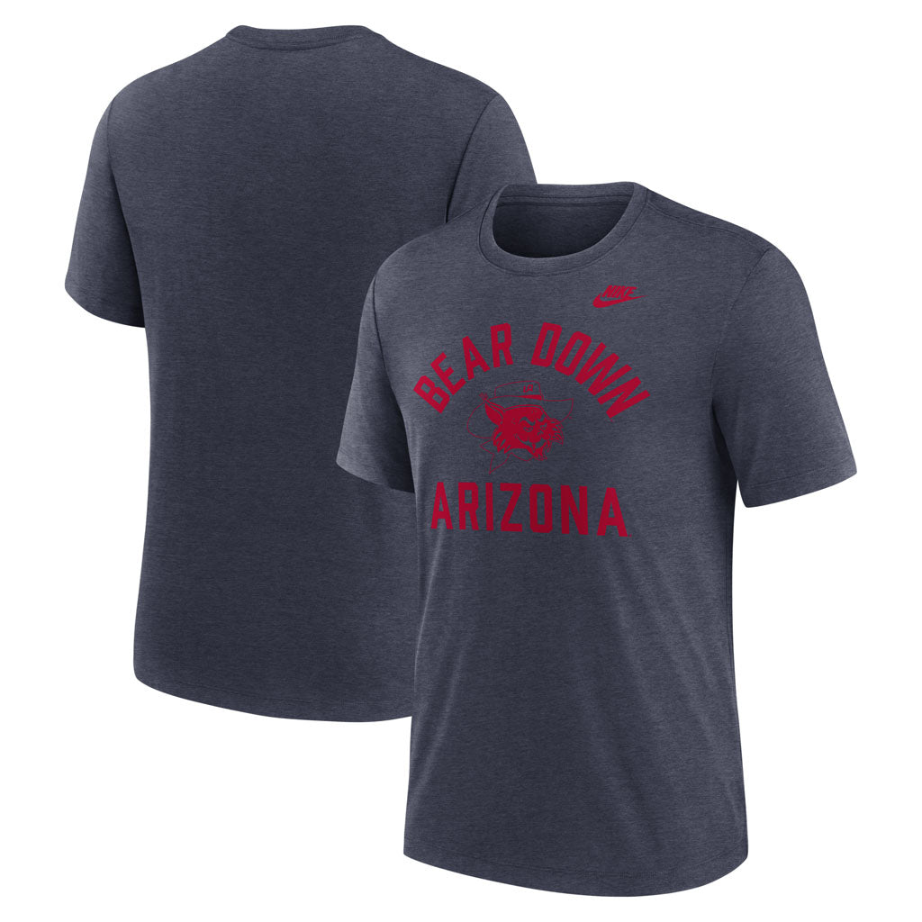 NCAA Arizona Wildcats Nike Triblend Bear Down Legacy T-Shirt - Navy