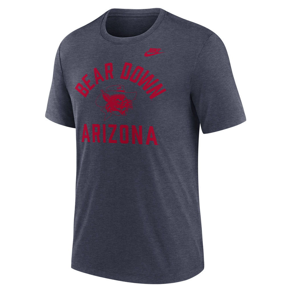 NCAA Arizona Wildcats Nike Triblend Bear Down Legacy T-Shirt - Navy