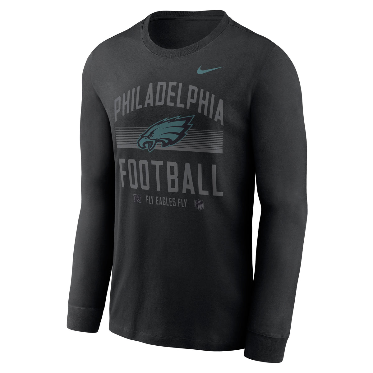 NFL Philadelphia Eagles Nike Gradient Essential Long Sleeve T-Shirt- Black
