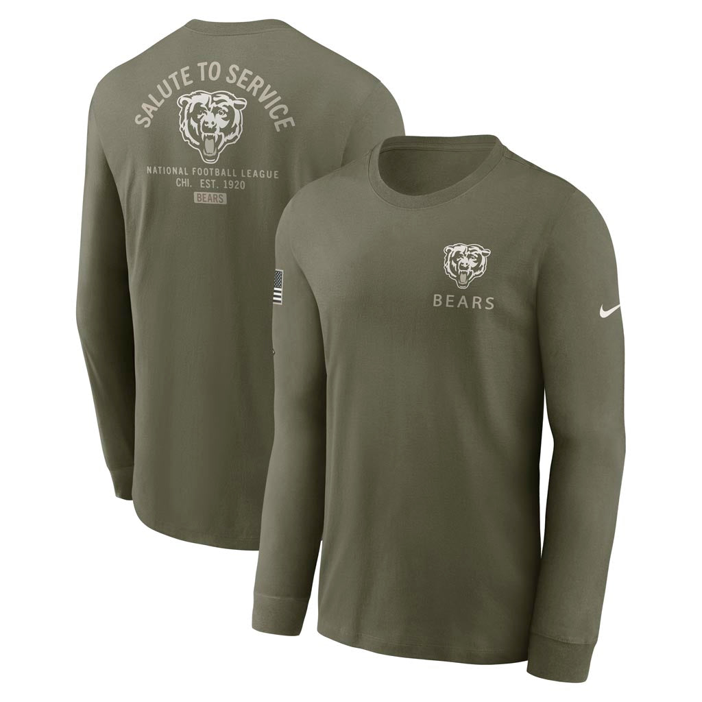 NFL Chicago Bears Nike 2025 Salute to Service Long Sleeve T-Shirt - Green