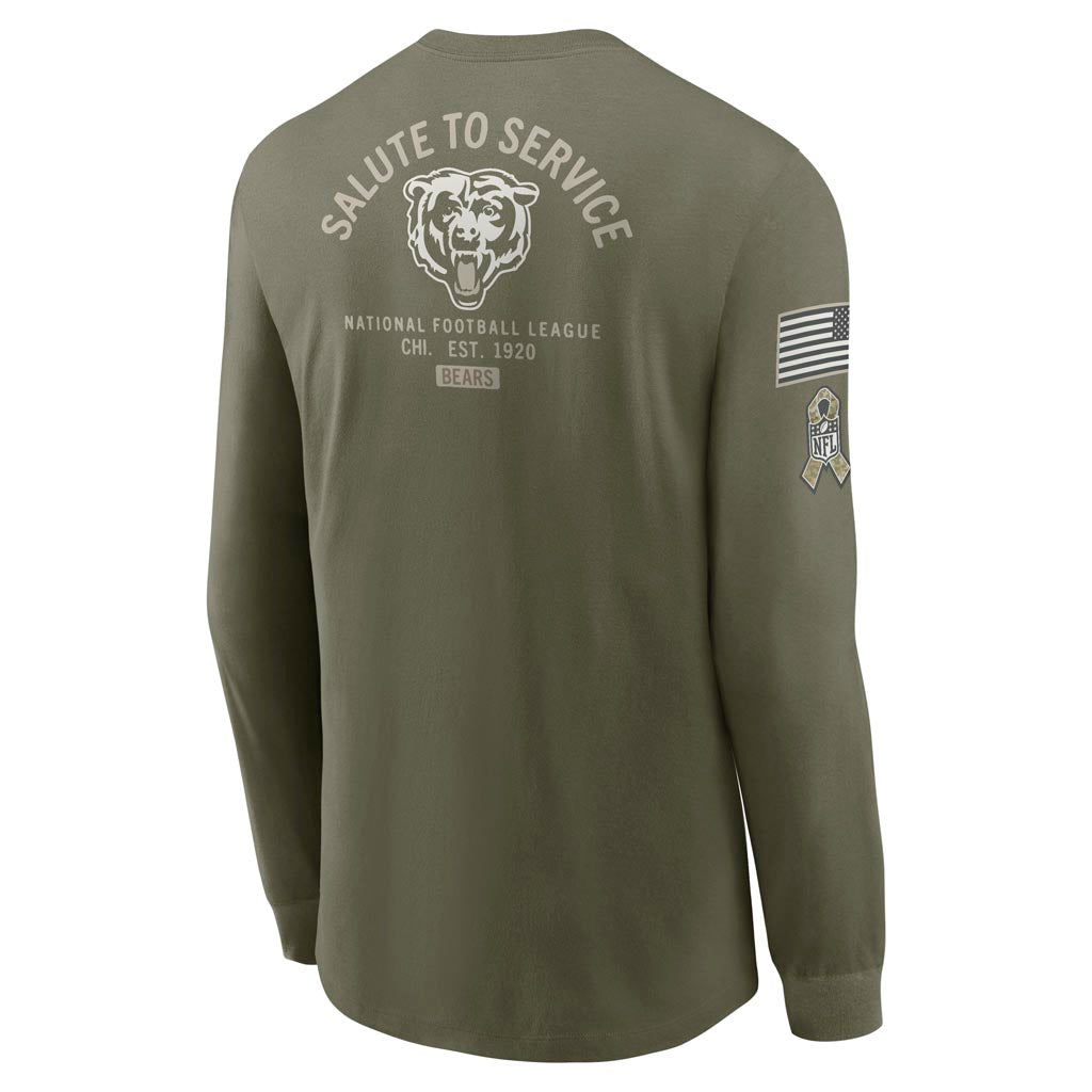 NFL Chicago Bears Nike 2025 Salute to Service Long Sleeve T-Shirt - Green