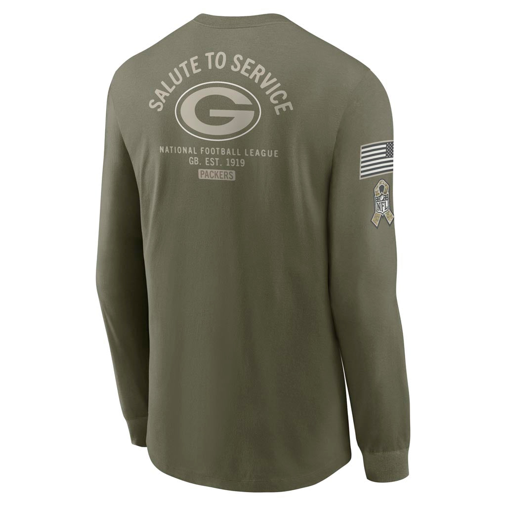 NFL Green Bay Packers Nike 2025 Salute to Service Long Sleeve T-Shirt - Green