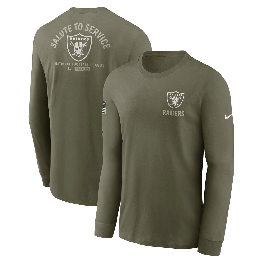NFL Las Vegas Raiders Nike 2025 Salute to Service Long Sleeve T-Shirt - Green