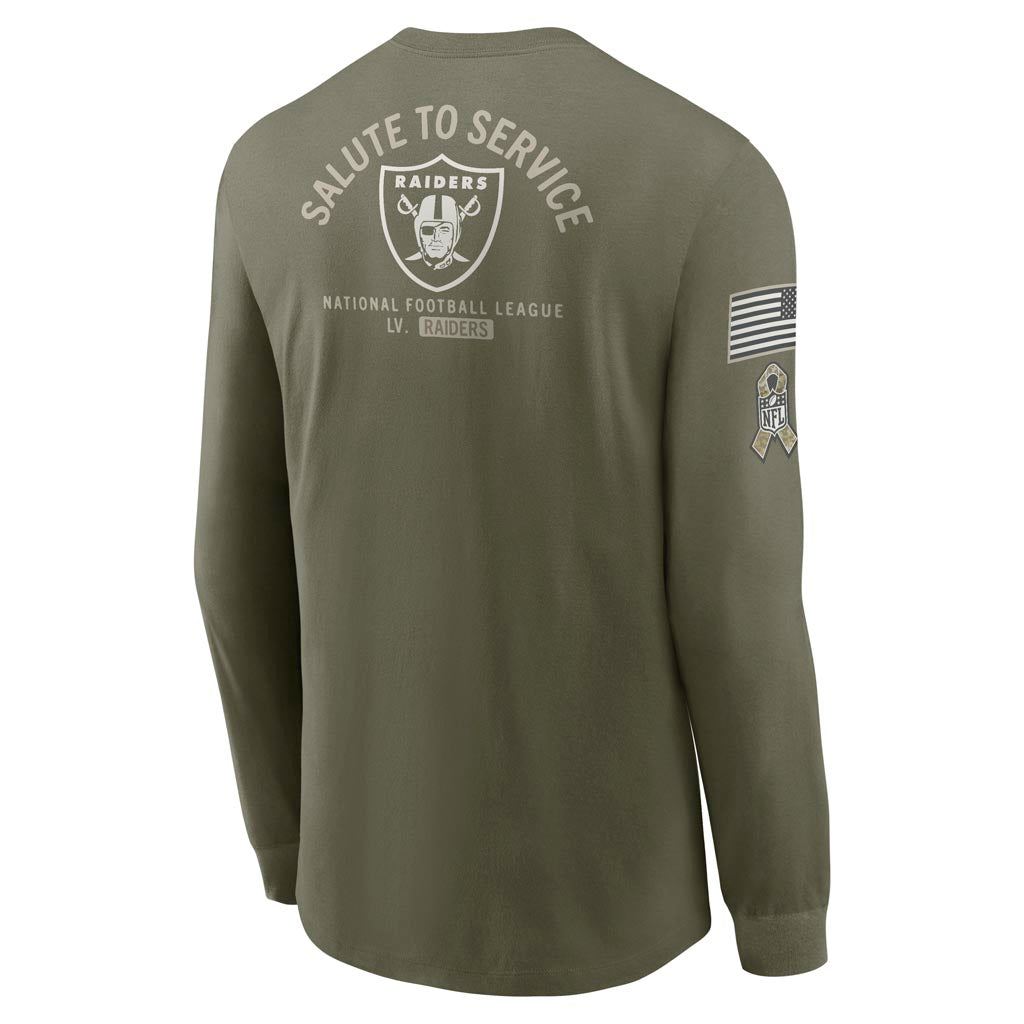 NFL Las Vegas Raiders Nike 2025 Salute to Service Long Sleeve T-Shirt - Green