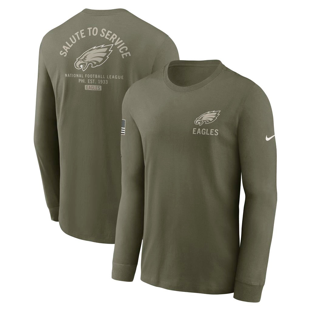 NFL Philadelphia Eagles Nike 2025 Salute to Service Long Sleeve T-Shirt - Green