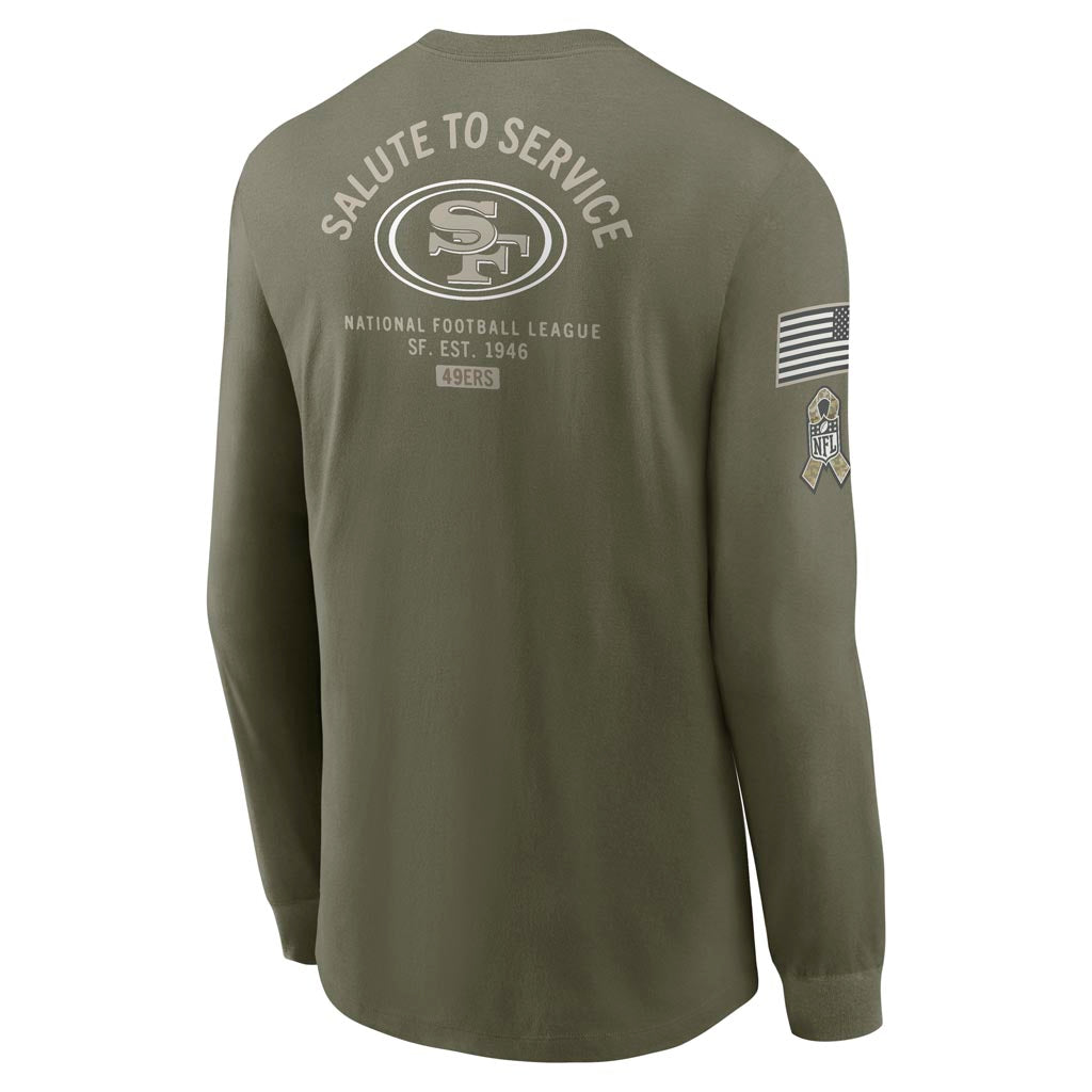 NFL San Francisco 49ers Nike 2025 Salute to Service Long Sleeve T-Shirt - Green