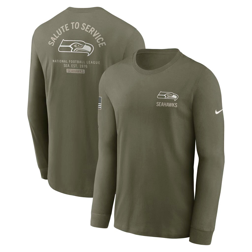 NFL Seattle Seahawks Nike 2025 Salute to Service Long Sleeve T-Shirt - Green