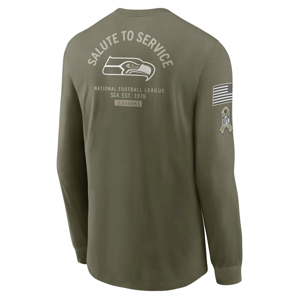 NFL Seattle Seahawks Nike 2025 Salute to Service Long Sleeve T-Shirt - Green