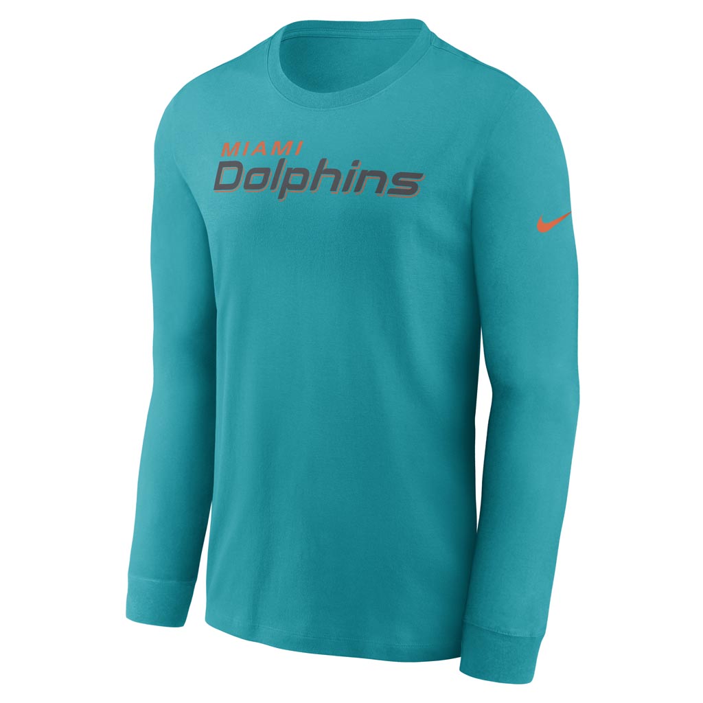 NFL Miami Dolphins Nike Rivalries Cotton Long Sleeve T-Shirt - Teal