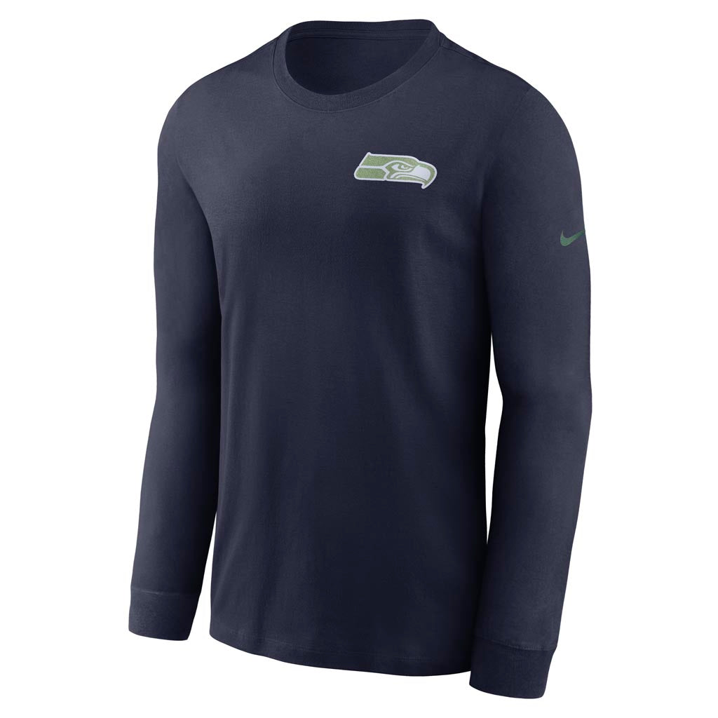 NFL Seattle Seahawks Nike Rivalries Cotton Long Sleeve T-Shirt - Navy