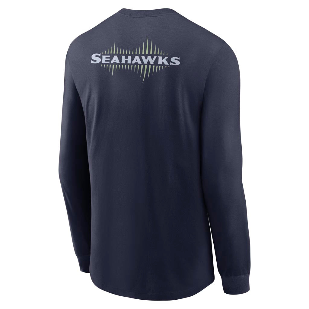 NFL Seattle Seahawks Nike Rivalries Cotton Long Sleeve T-Shirt - Navy