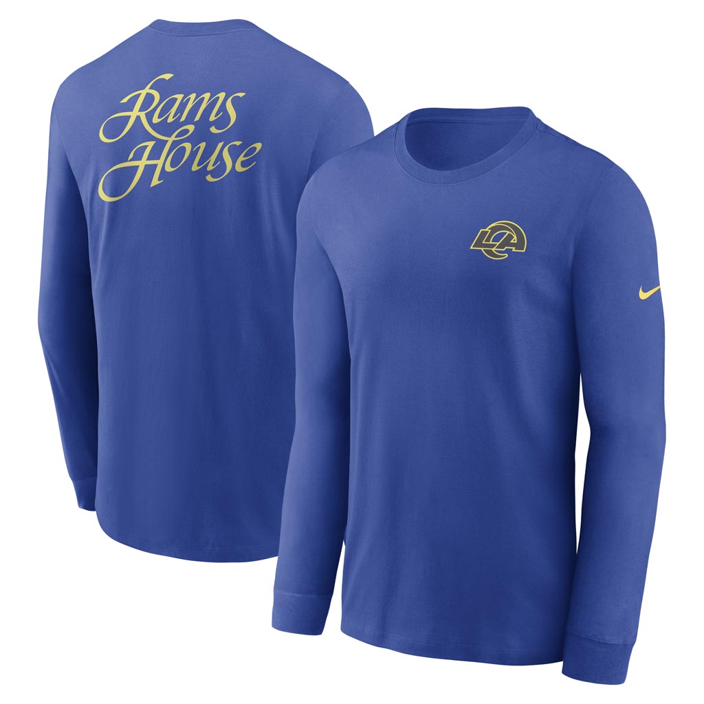 NFL Los Angeles Rams Nike Rivalries Cotton Long Sleeve T-Shirt - Blue