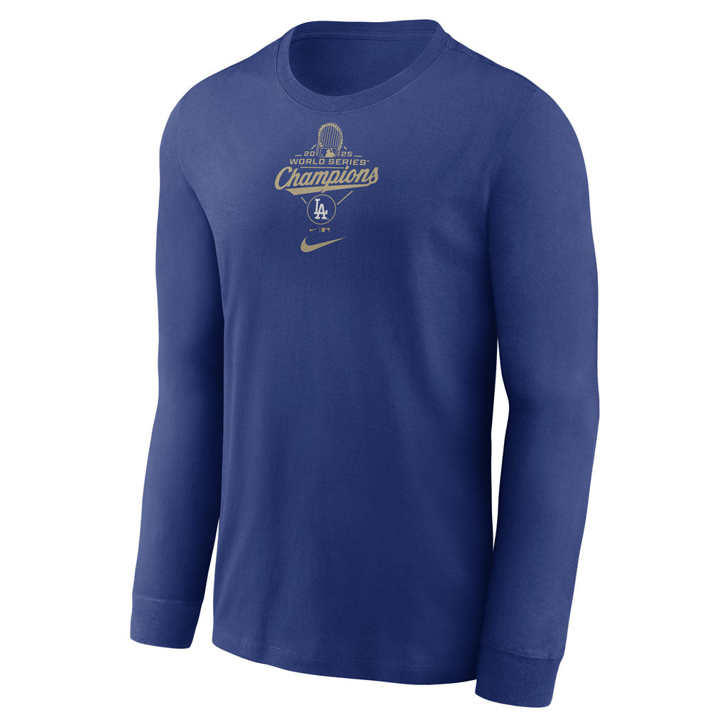 MLB Los Angeles Dodgers Nike 2026 Gold Logo Long Sleeve T-Shirt - Blue