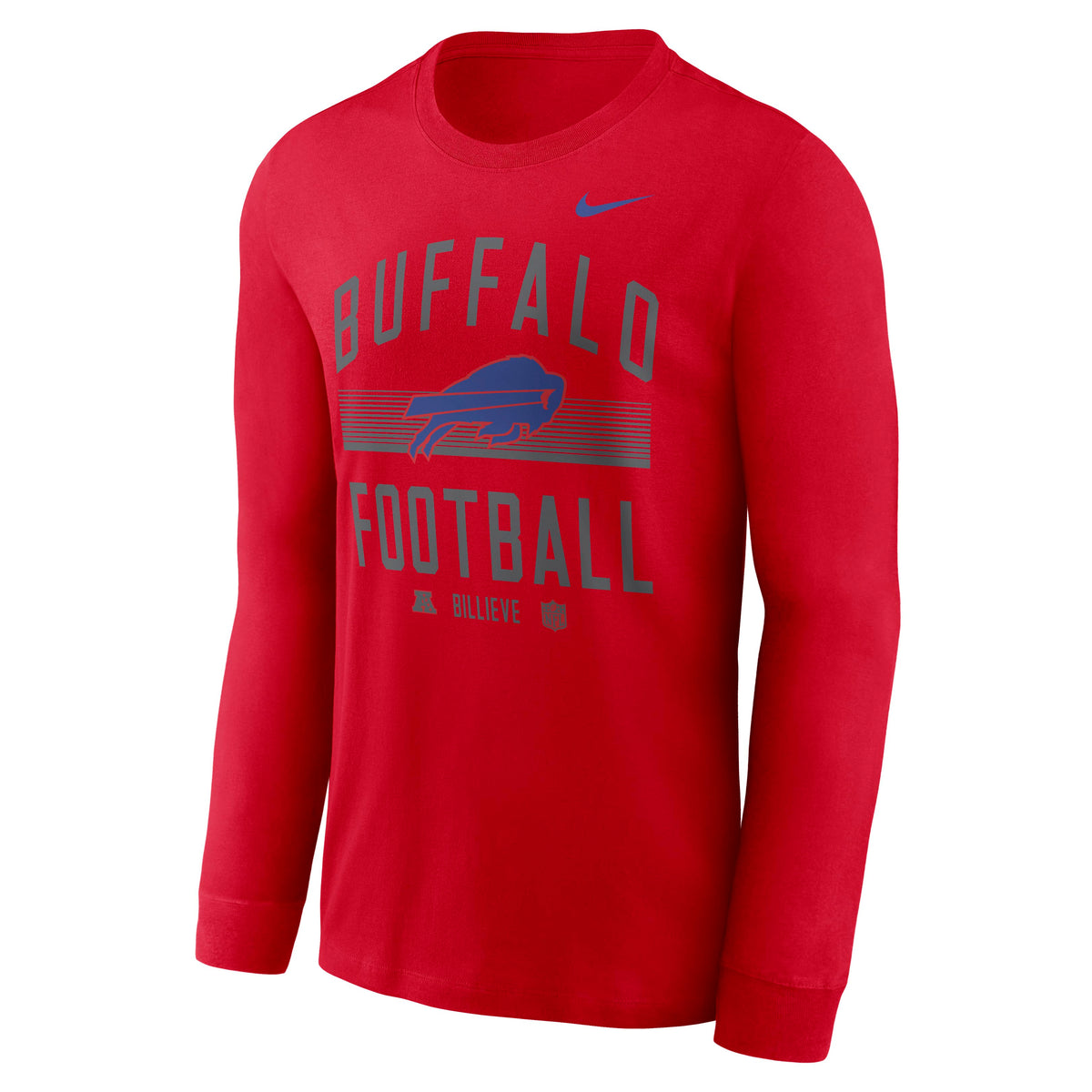 NFL Buffalo Bills Nike Gradient Essential Long Sleeve T-Shirt- Red